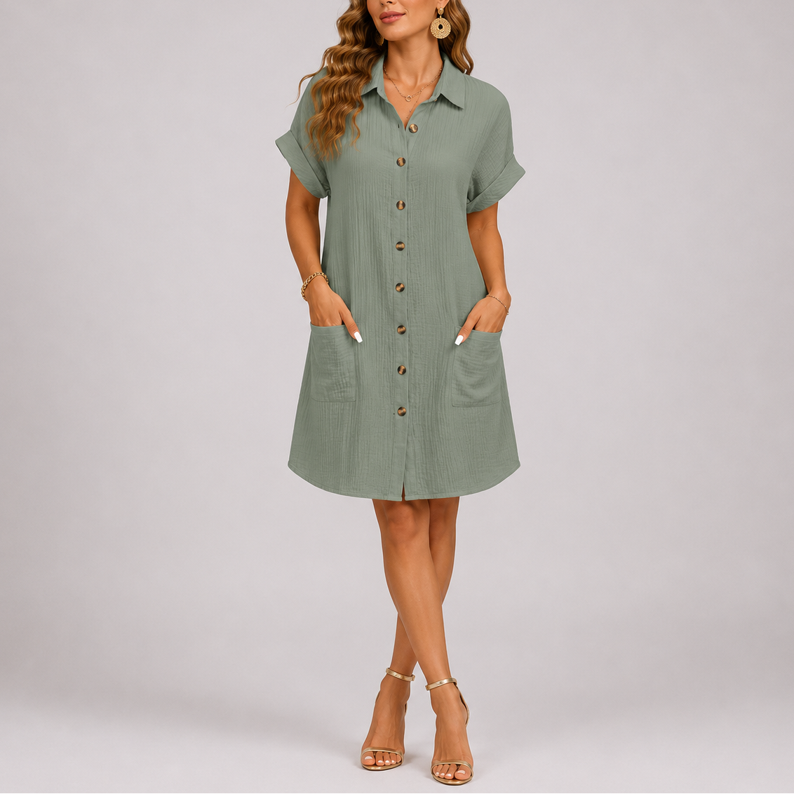 Marisol | Relaxed Fit Shirt Dress with Pockets