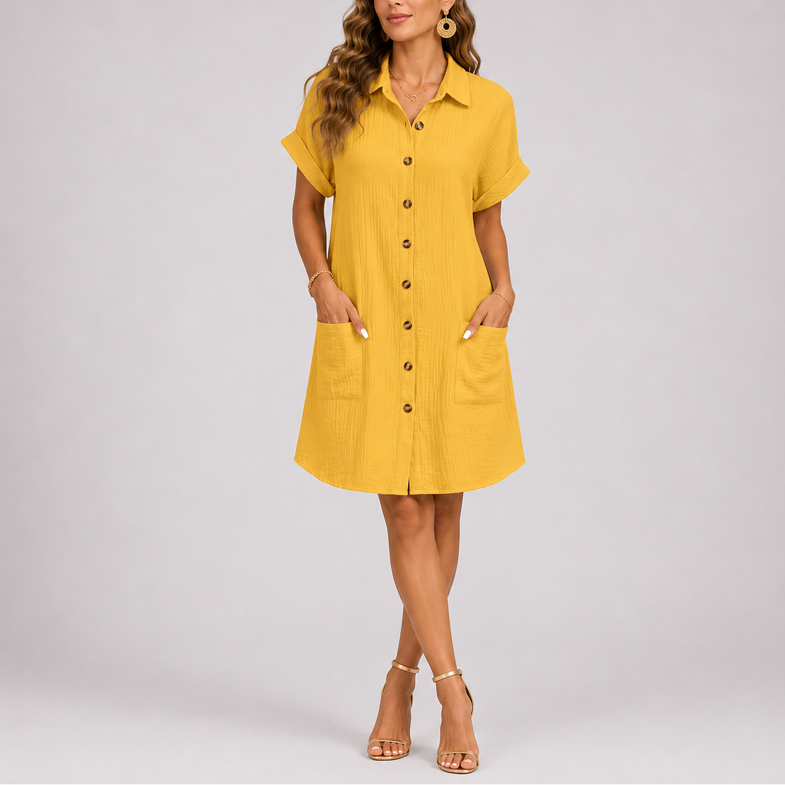 Marisol | Relaxed Fit Shirt Dress with Pockets
