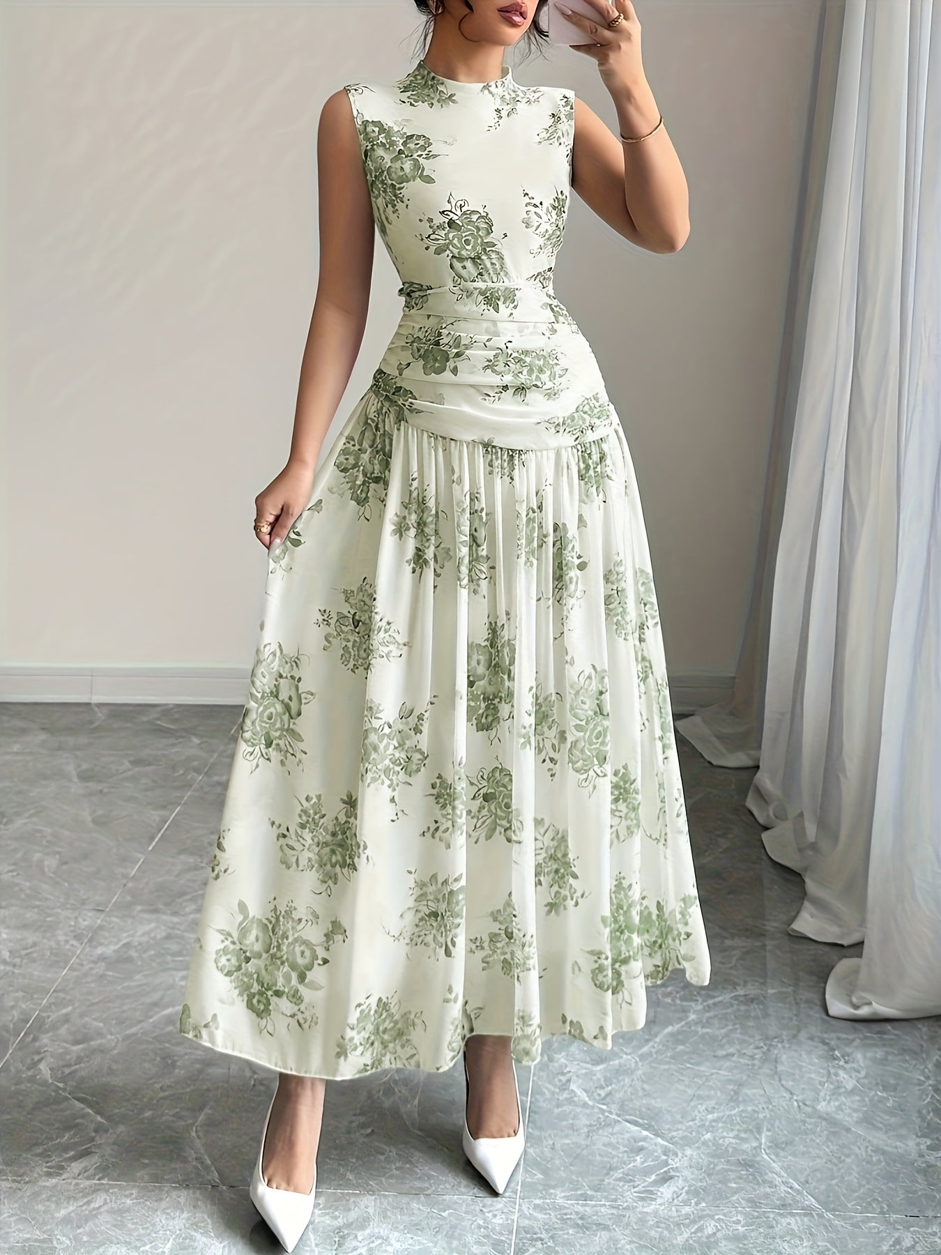 Marisol sleeveless floral dress - styled outfit 2