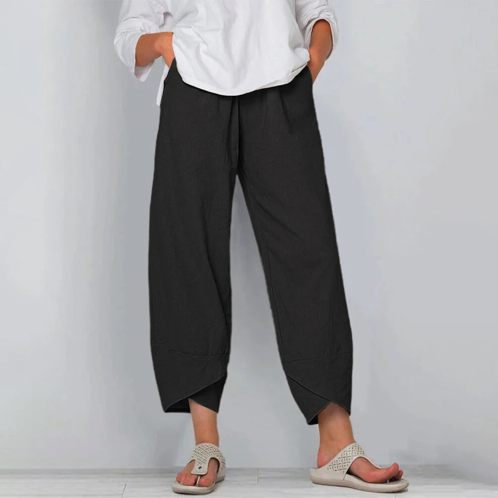 Marlowe wide leg linen trousers - styled outfit