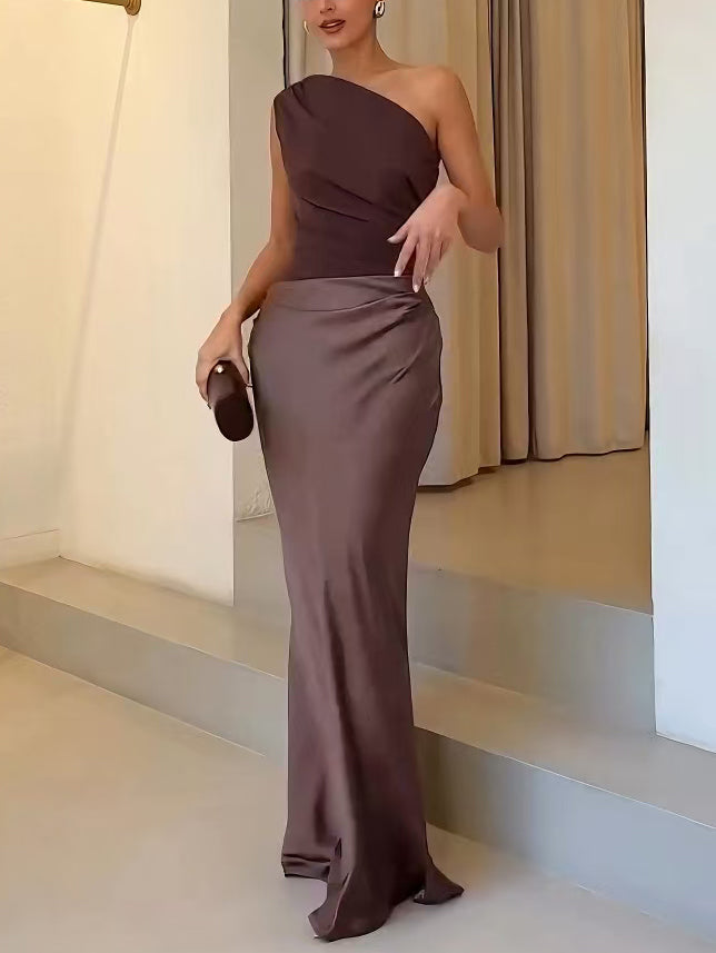 Martina | One Shoulder Maxi Evening Dress