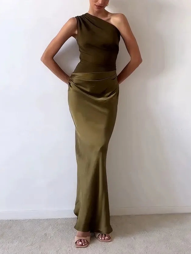 Martina | One Shoulder Maxi Evening Dress