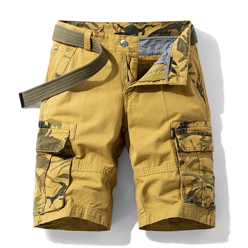 Matteo | Camo Panel Cargo Shorts