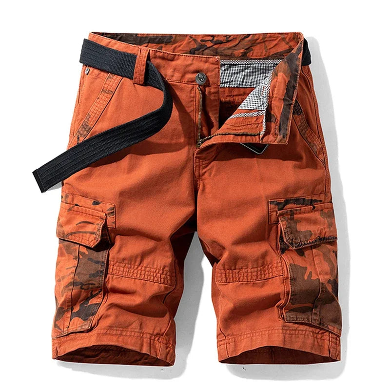 Matteo | Camo Panel Cargo Shorts