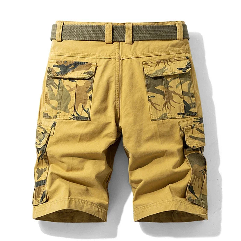 Matteo | Camo Panel Cargo Shorts