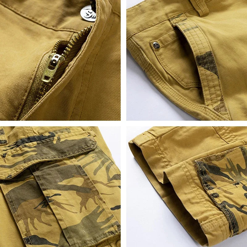 Matteo | Camo Panel Cargo Shorts
