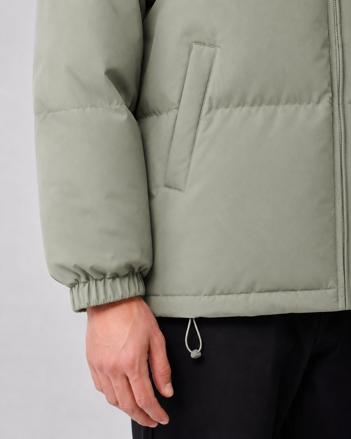 Matthew hooded puffer jacket high neck - back view