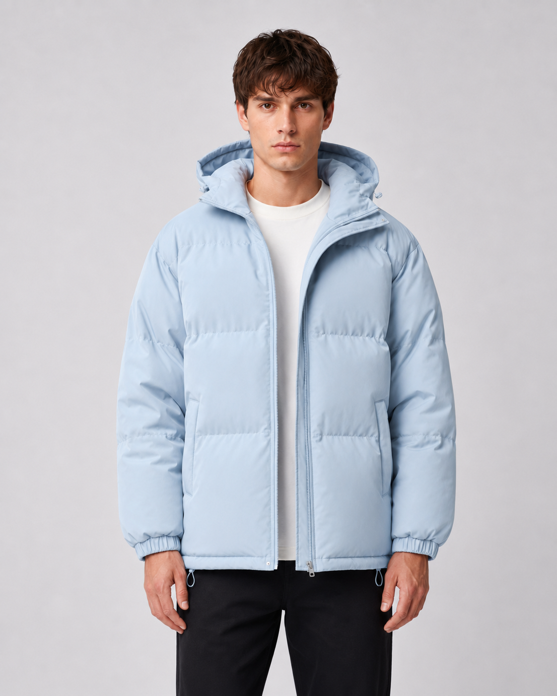 Matthew hooded puffer jacket high neck - color options 2
