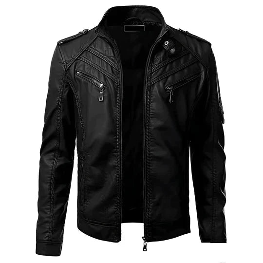 Max luxury leather jacket - front view