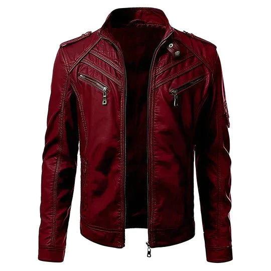 Max luxury leather jacket - back view