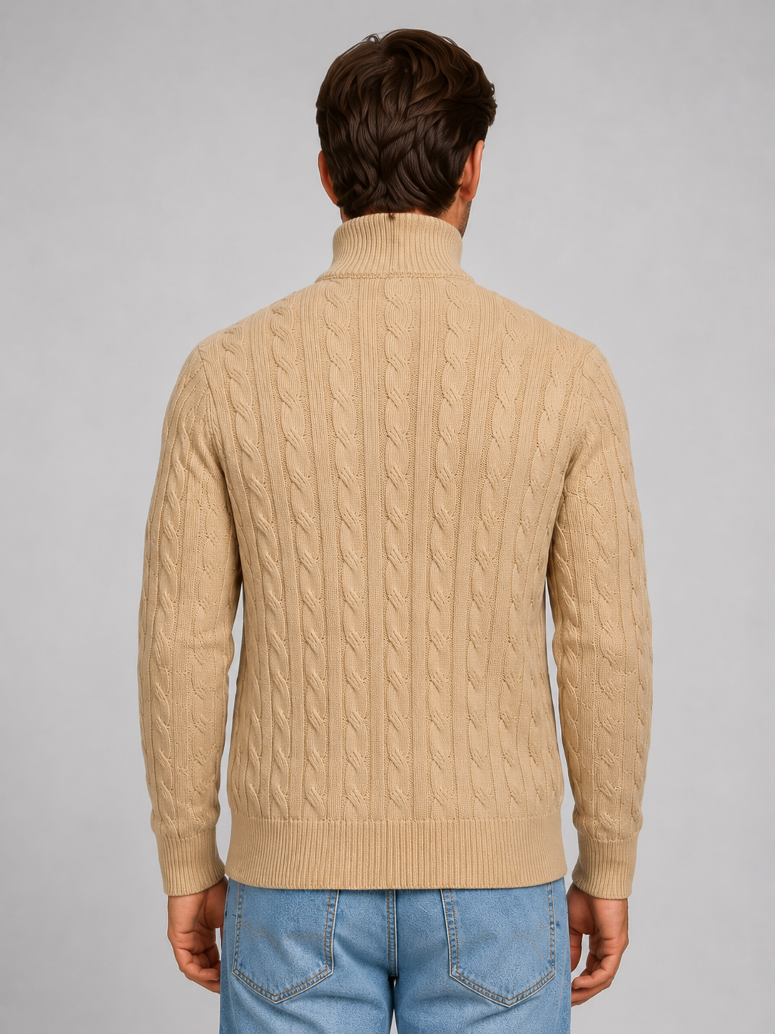 Maximilian | Cable Knit Quarter Zip Jumper