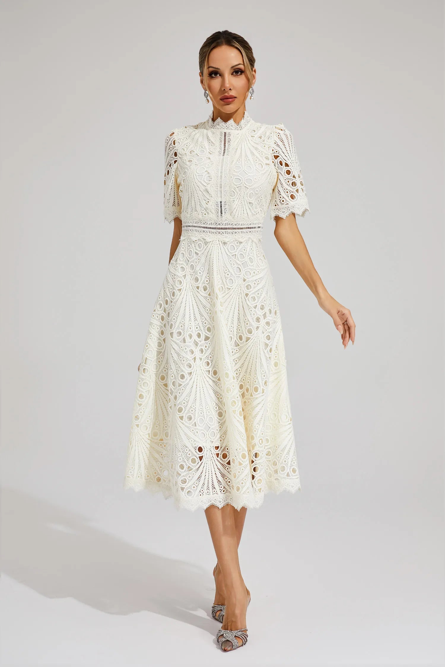 Melanie | Women's Mock Neck Midi Dress