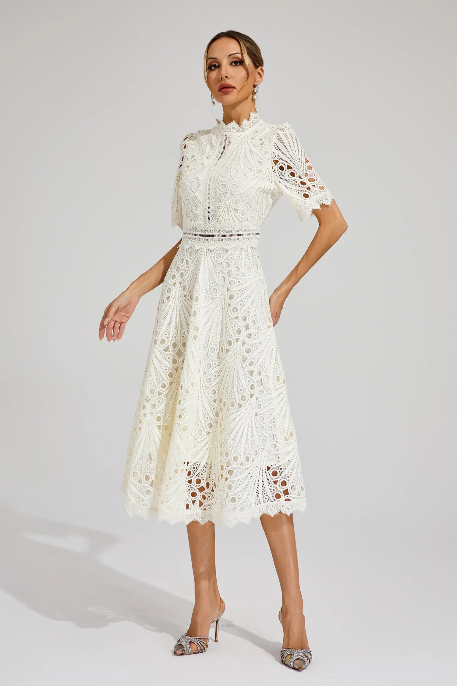 Melanie | Women's Mock Neck Midi Dress