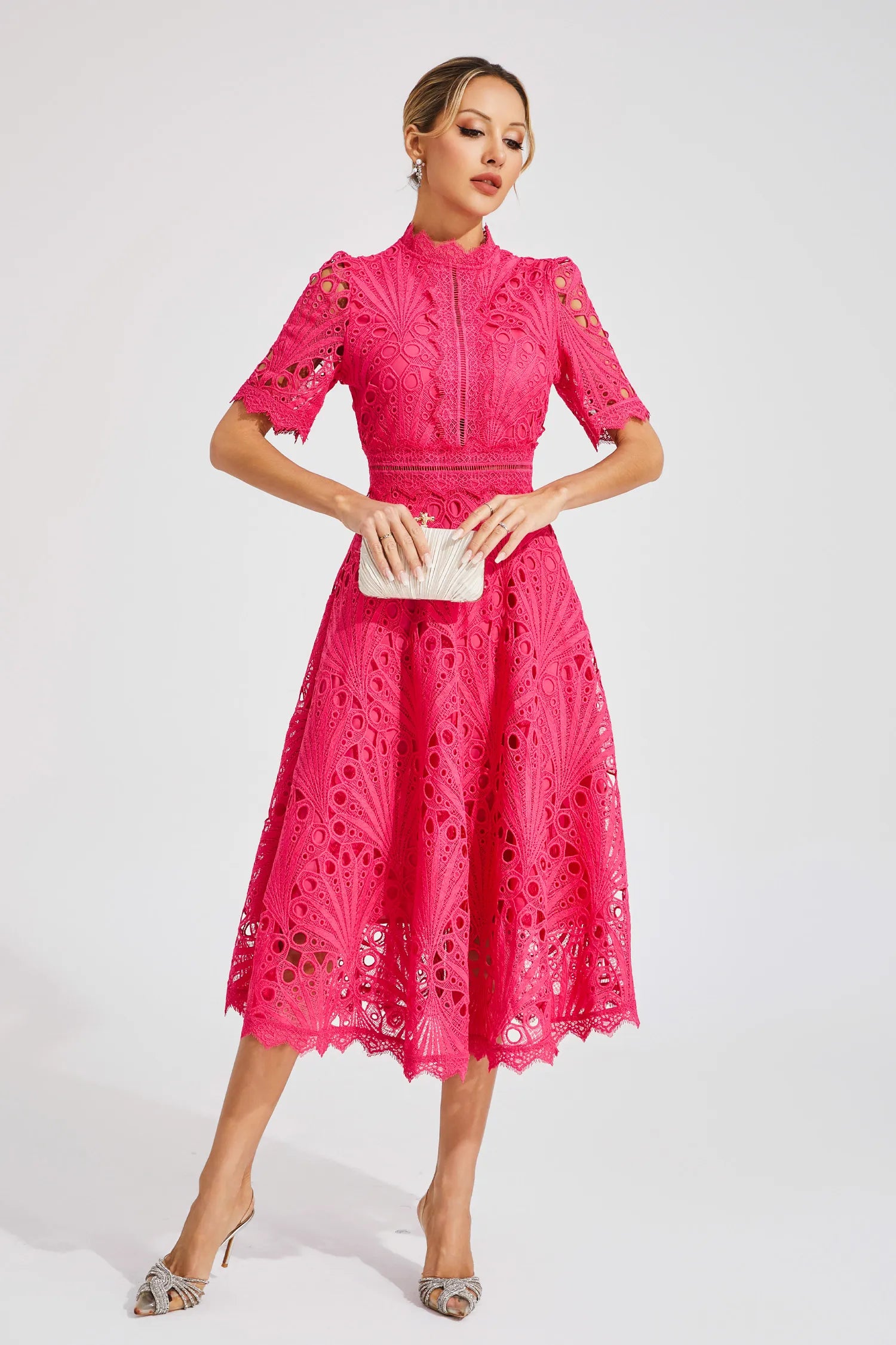 Melanie | Women's Mock Neck Midi Dress