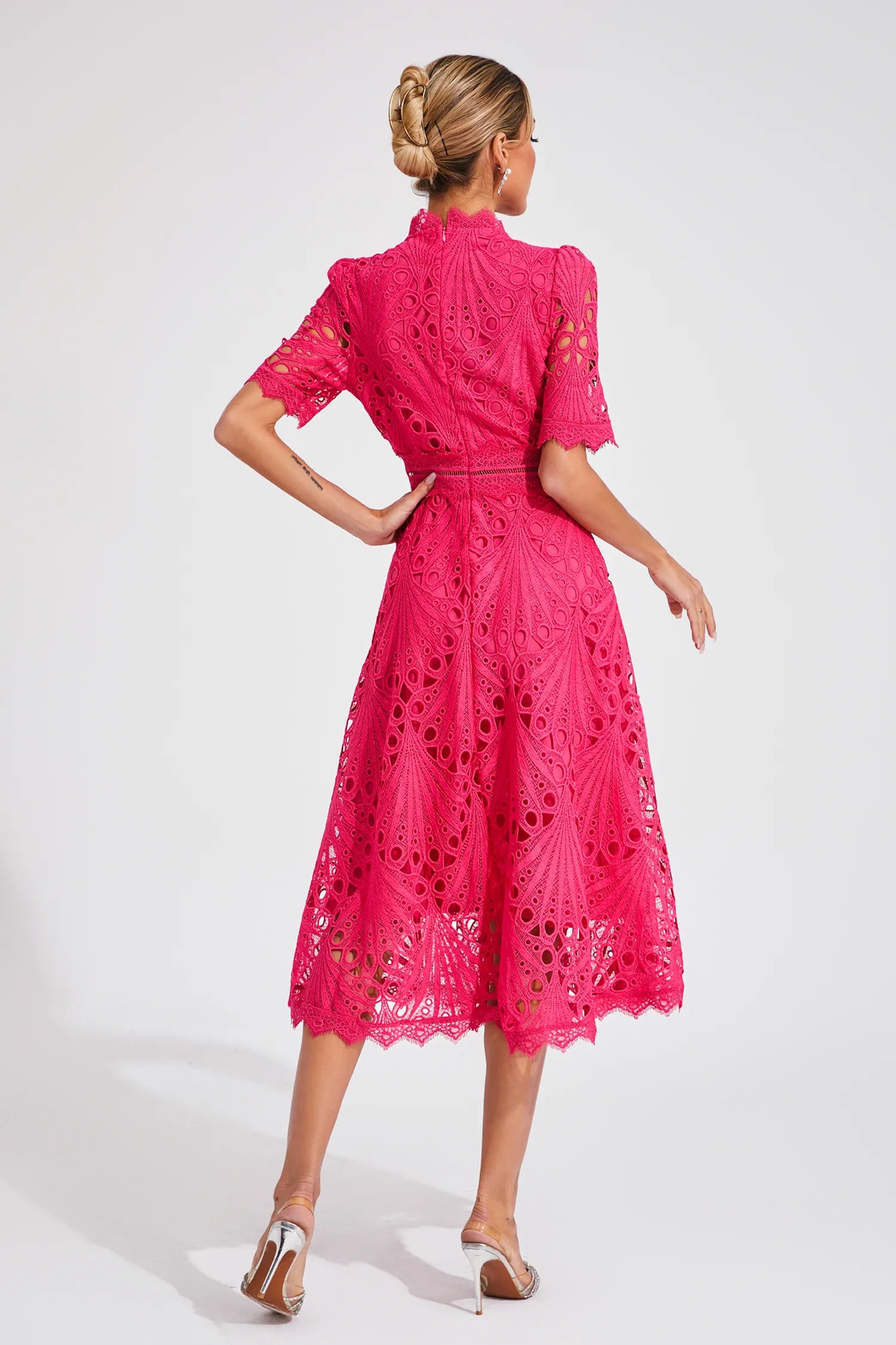 Melanie | Women's Mock Neck Midi Dress