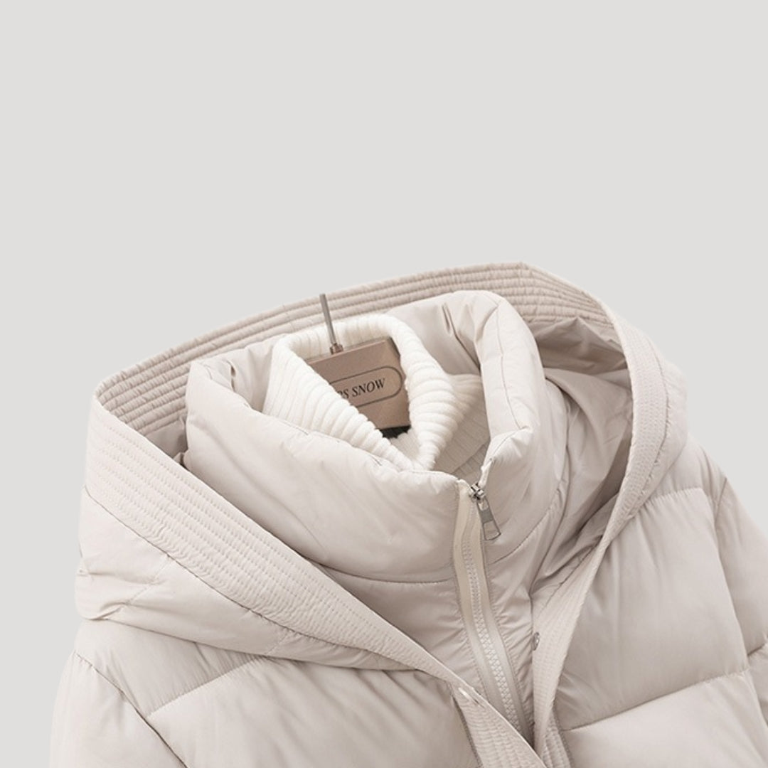 Melissa belted hooded puffer jacket - color options