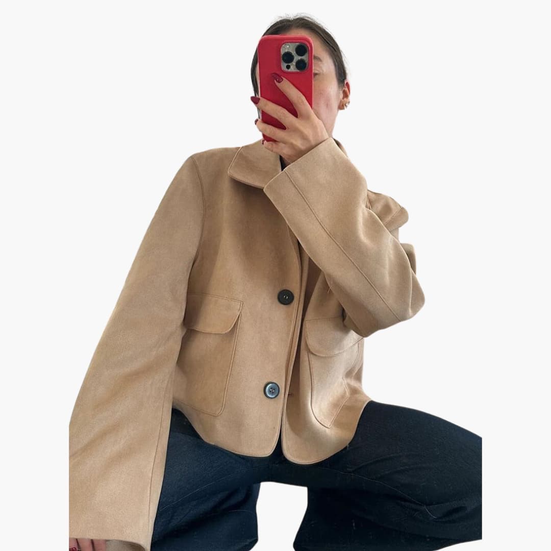 Meredith button-up jacket - button detail