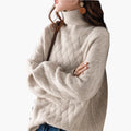 Mia oversized turtleneck sweater - front view