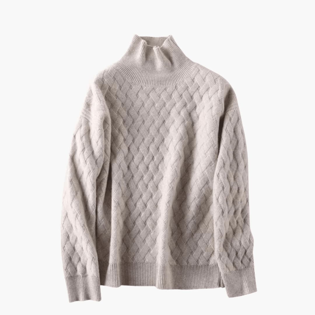 Mia oversized turtleneck sweater - side view