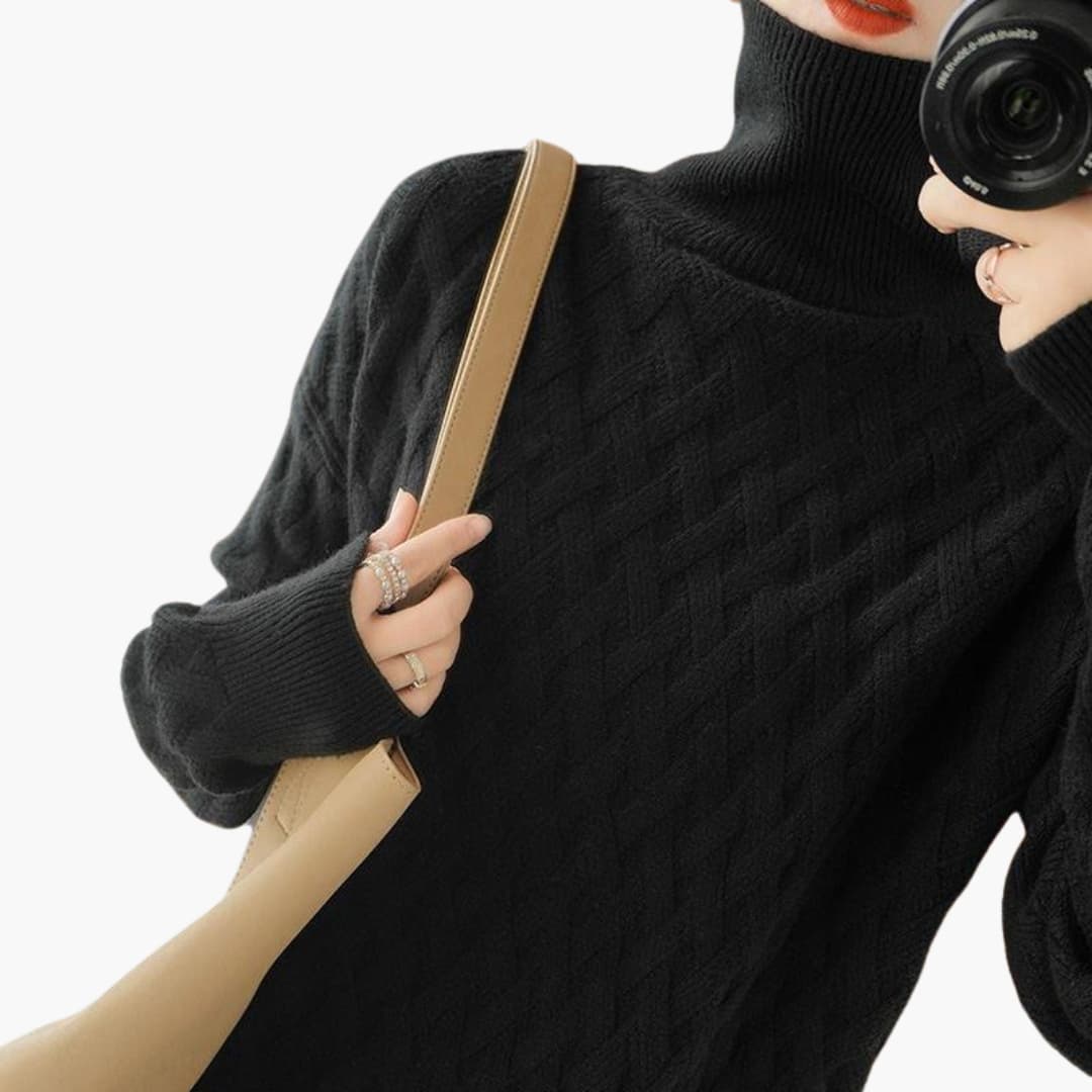 Mia oversized turtleneck sweater - color options
