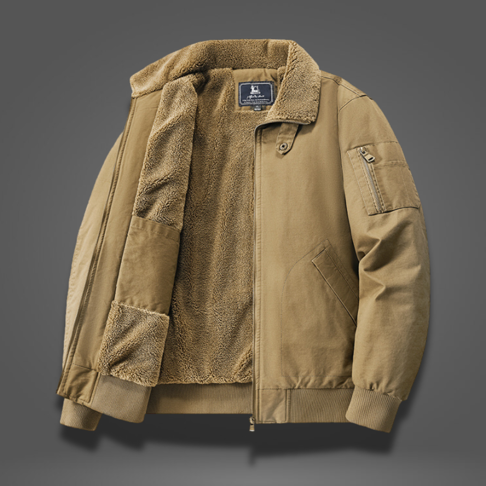 Michael fleece bomber jacket - front view