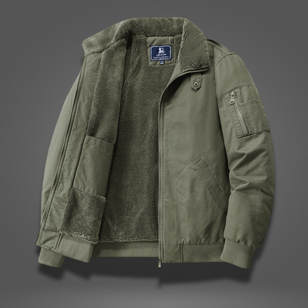 Michael fleece bomber jacket - side view