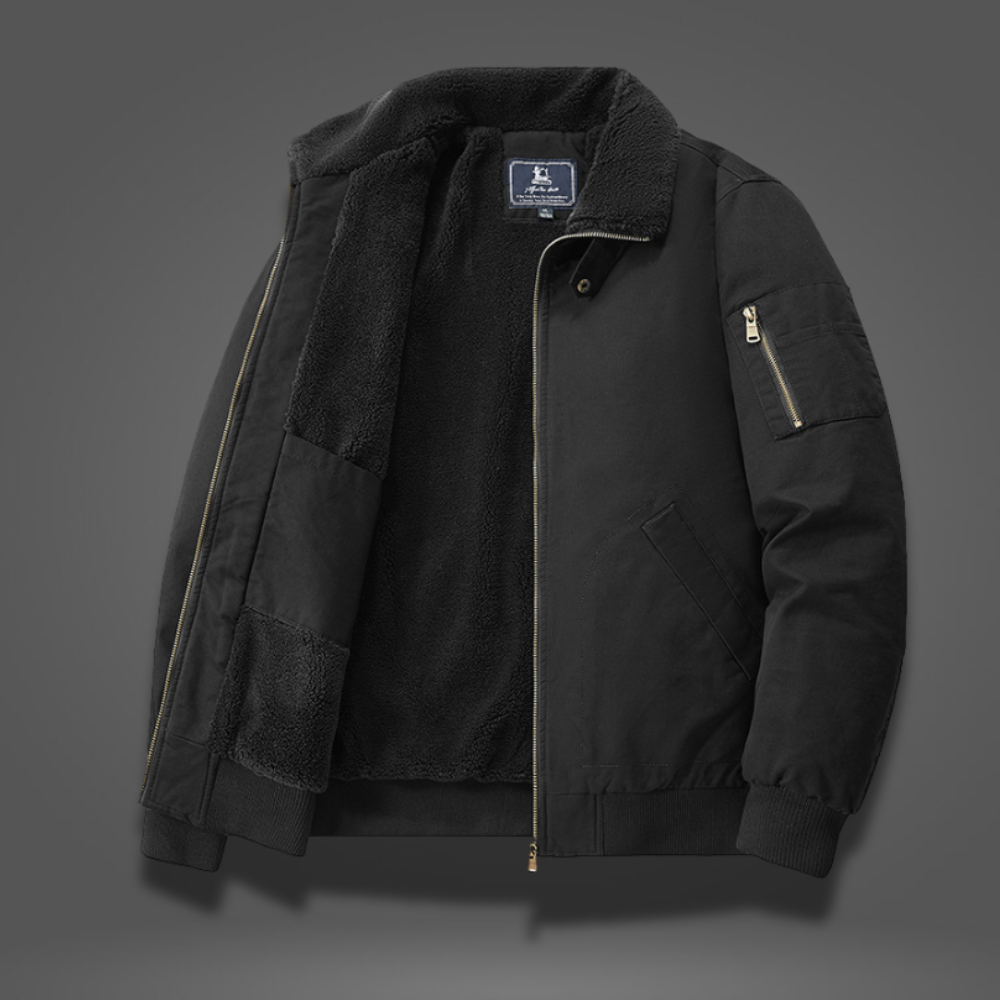 Michael fleece bomber jacket - styled outfit