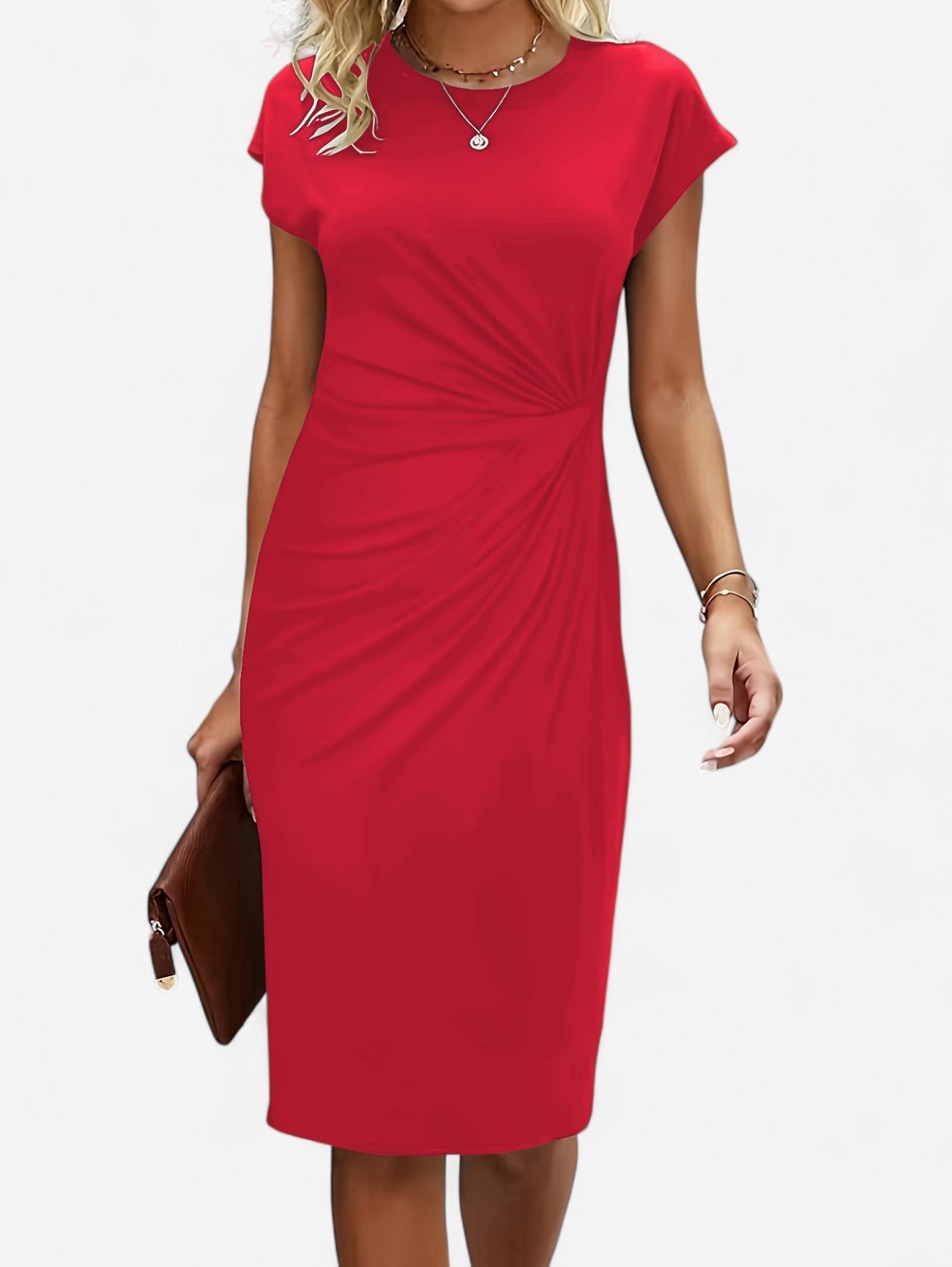 Mirella | Ruched Bodycon Midi Dress