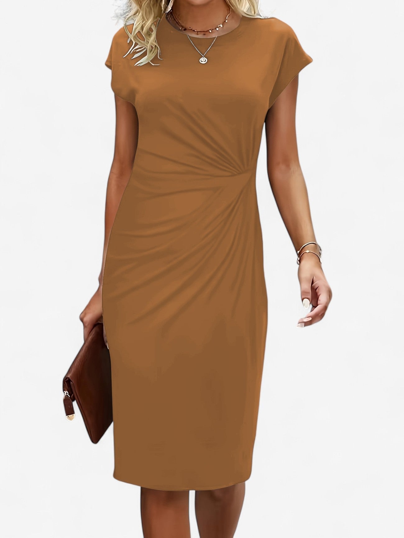 Mirella | Ruched Bodycon Midi Dress