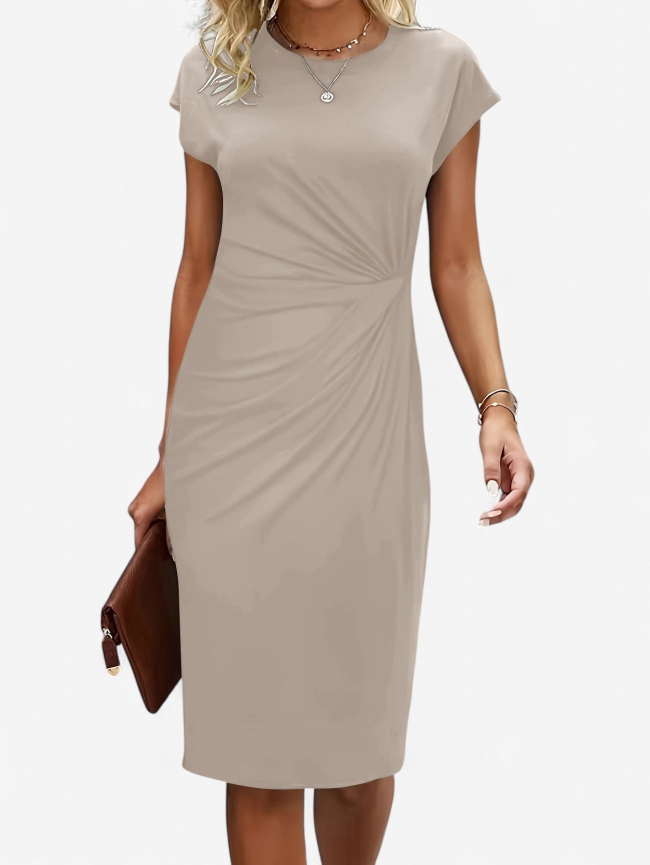 Mirella | Ruched Bodycon Midi Dress