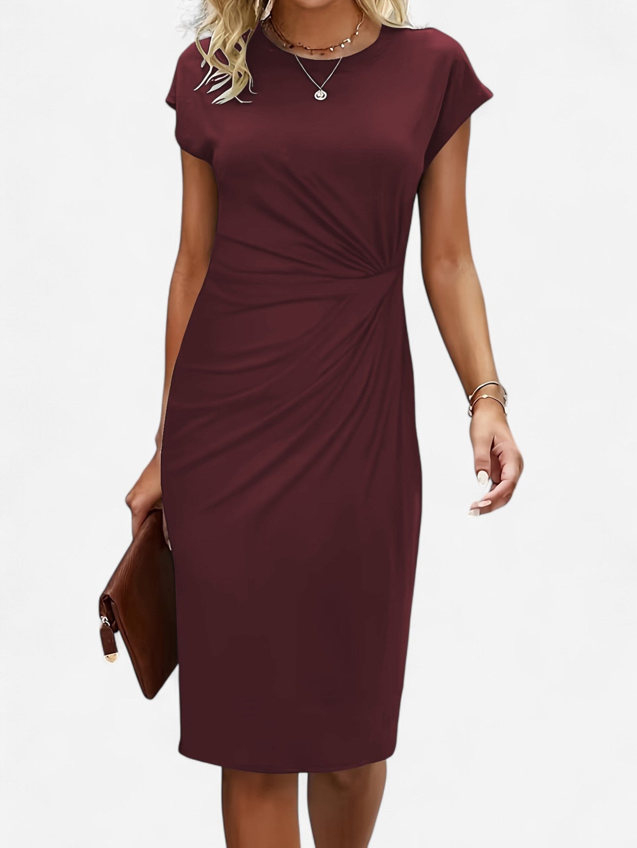 Mirella | Ruched Bodycon Midi Dress