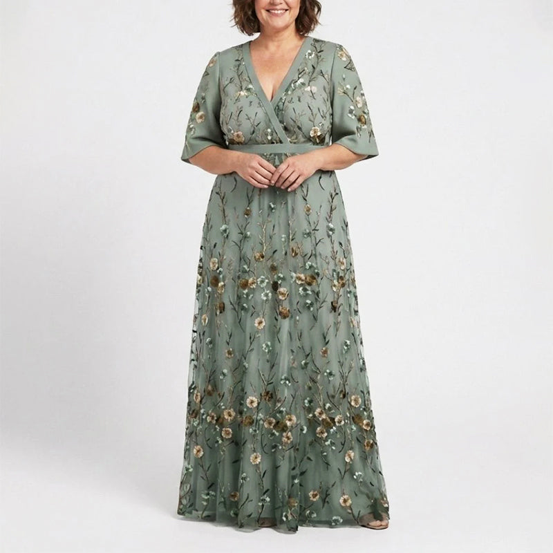 Nadia | Floral V-Neck Maxi Dress