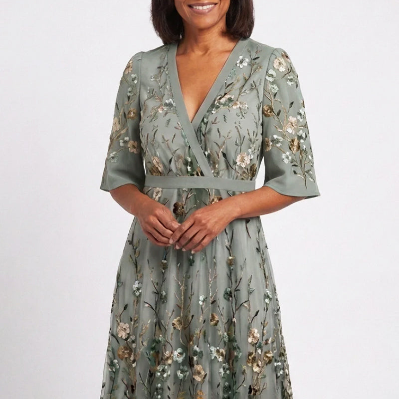 Nadia | Floral V-Neck Maxi Dress