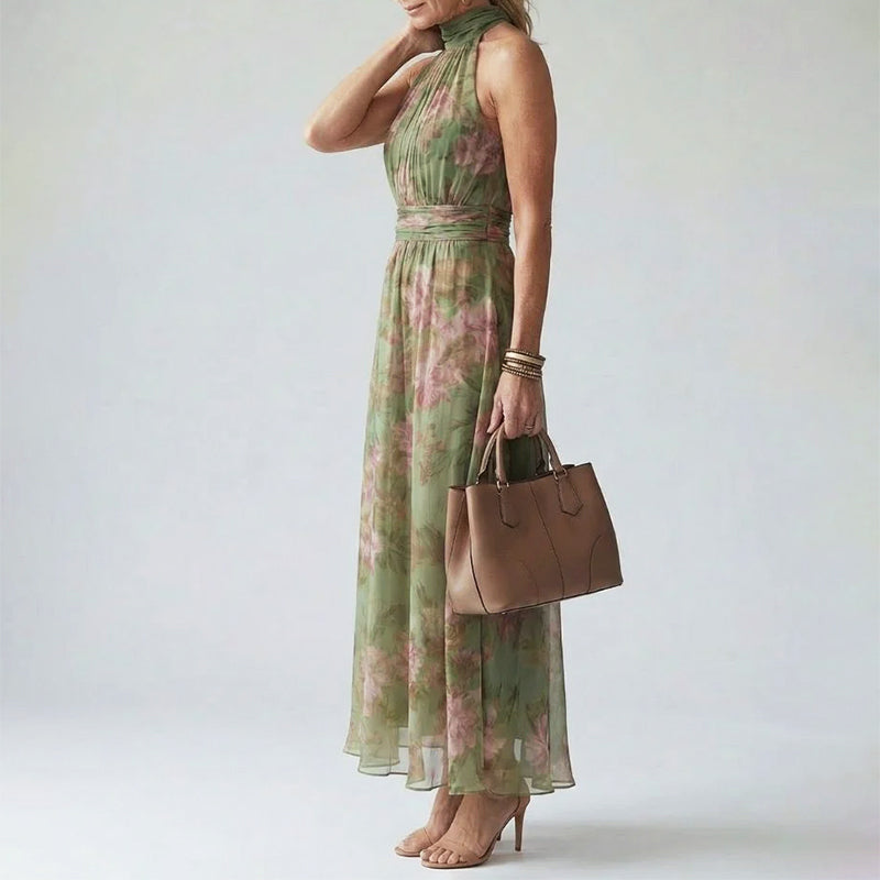 Nadya | Floral Halter Maxi Dress