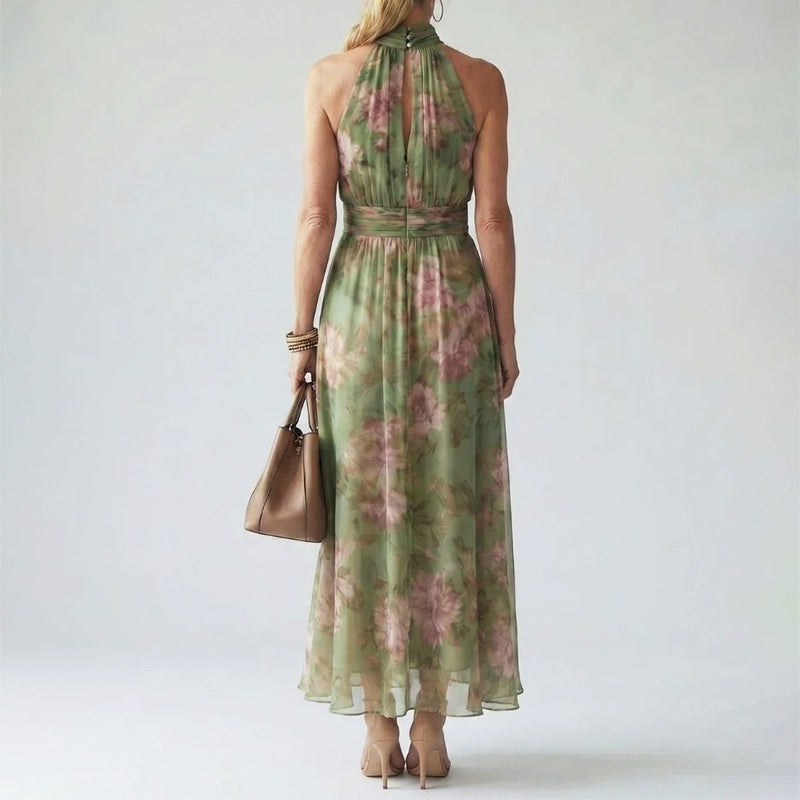 Nadya | Floral Halter Maxi Dress