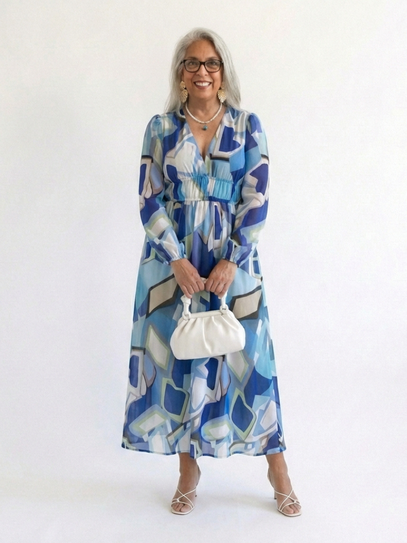 Naomi | Women's V Neck Floral Maxi Dress