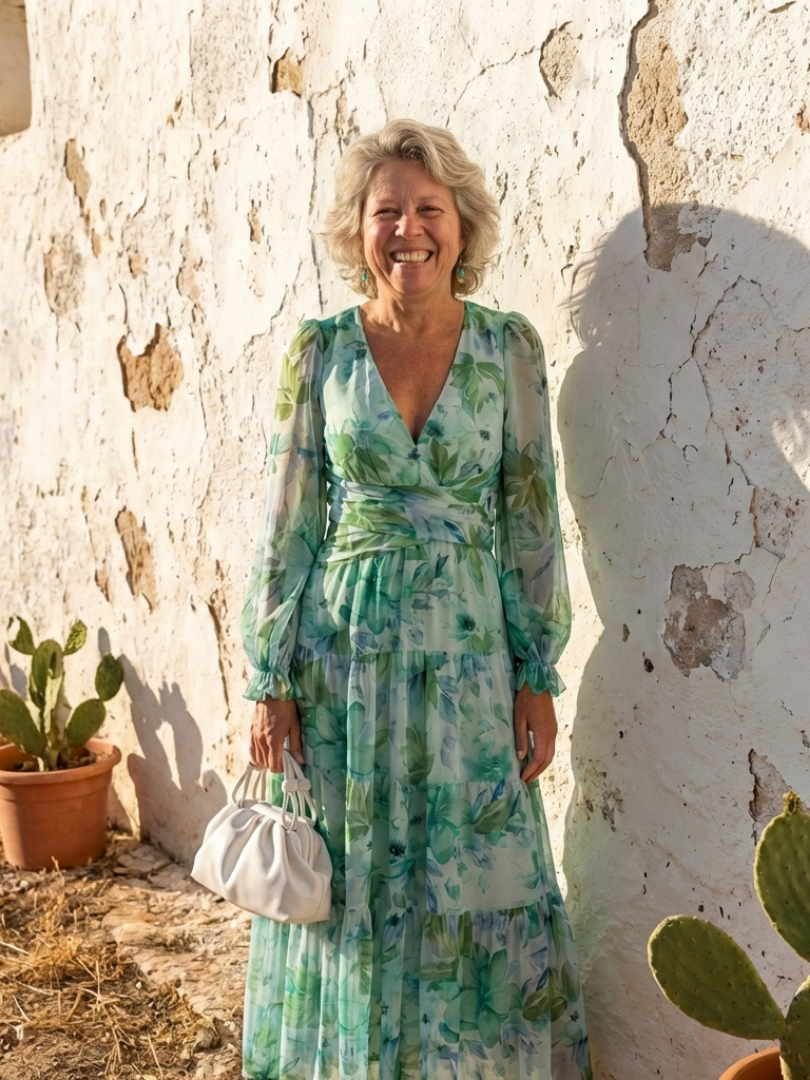 Naomi | Women's V Neck Floral Maxi Dress