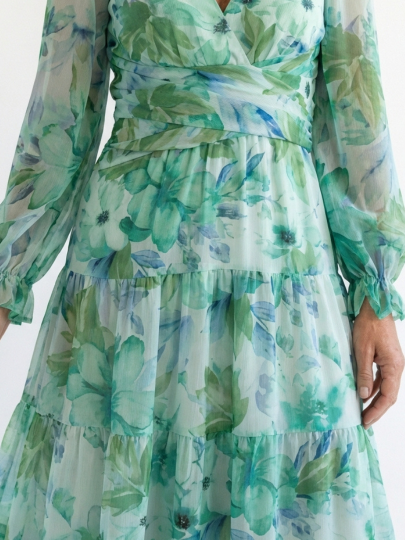 Naomi | Women's V Neck Floral Maxi Dress