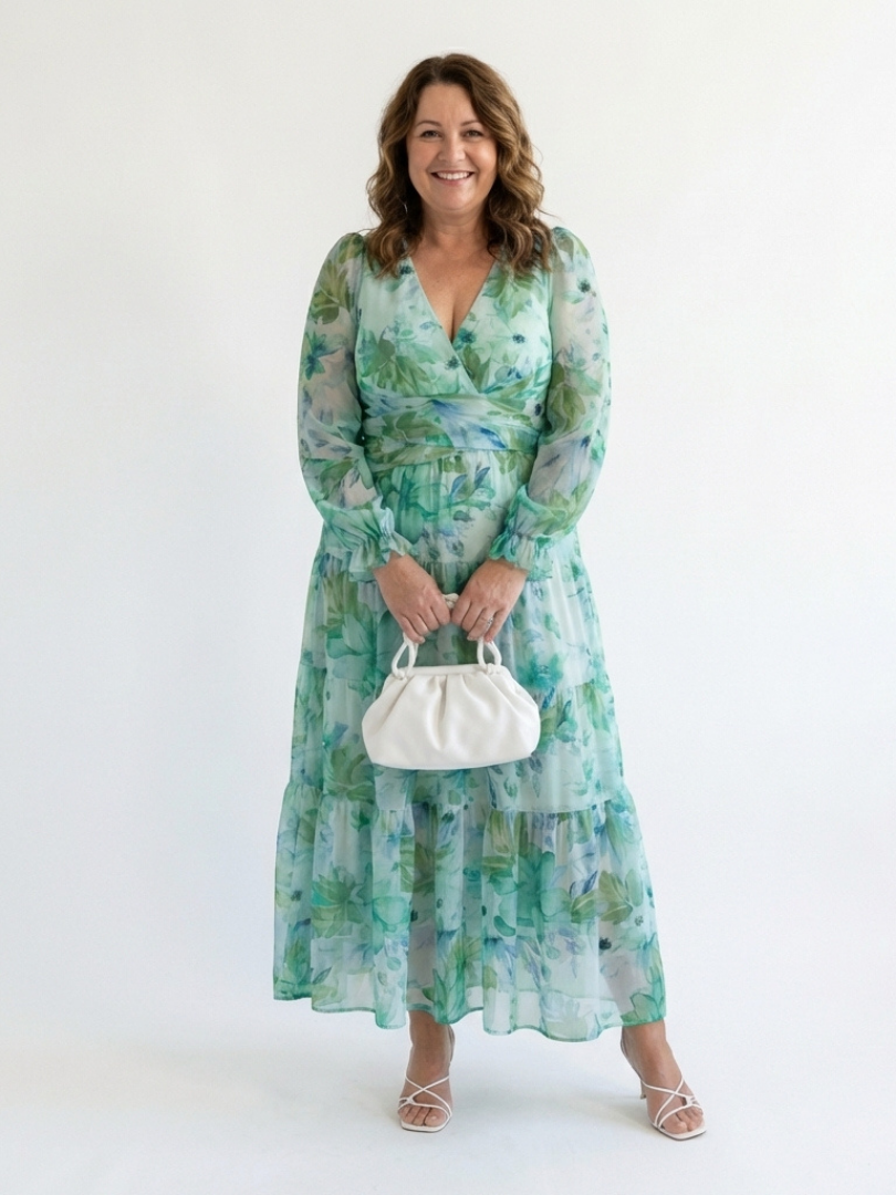 Naomi | Women's V Neck Floral Maxi Dress