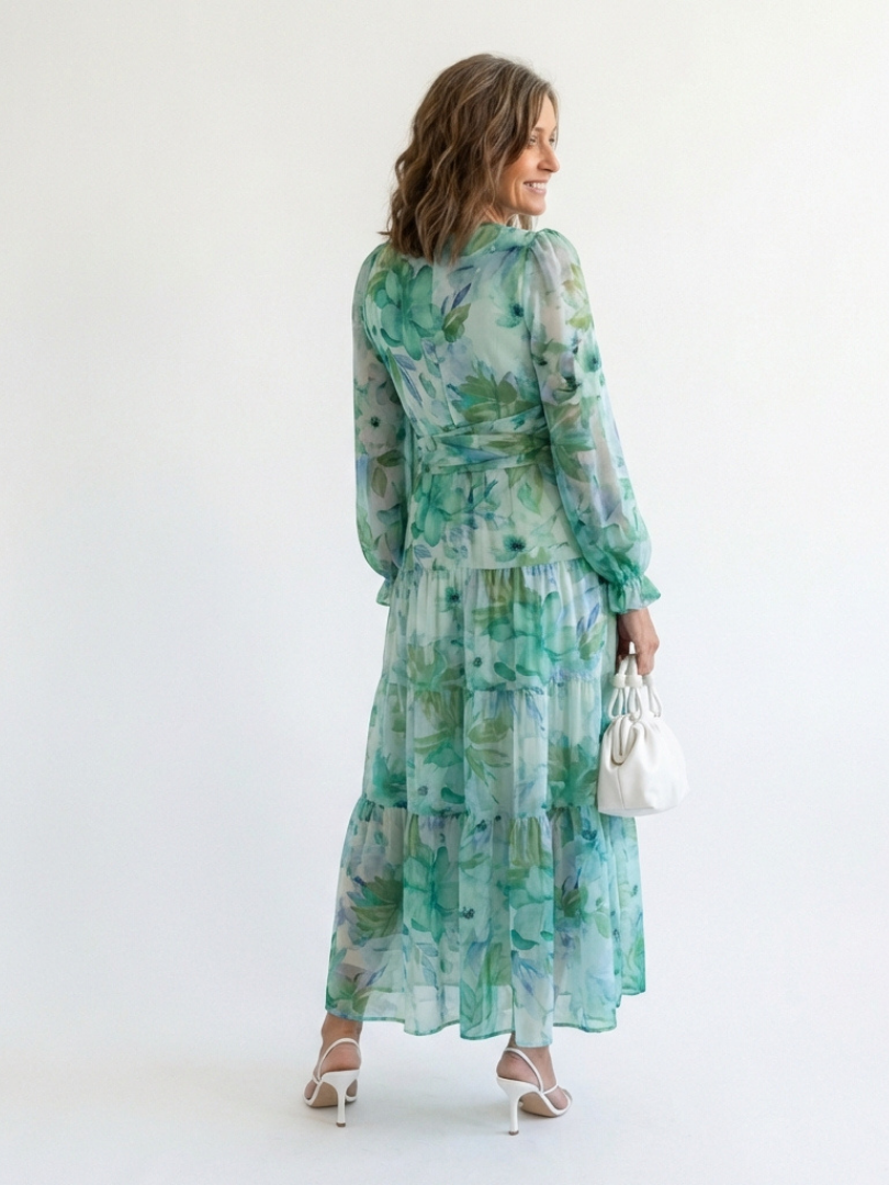 Naomi | Women's V Neck Floral Maxi Dress