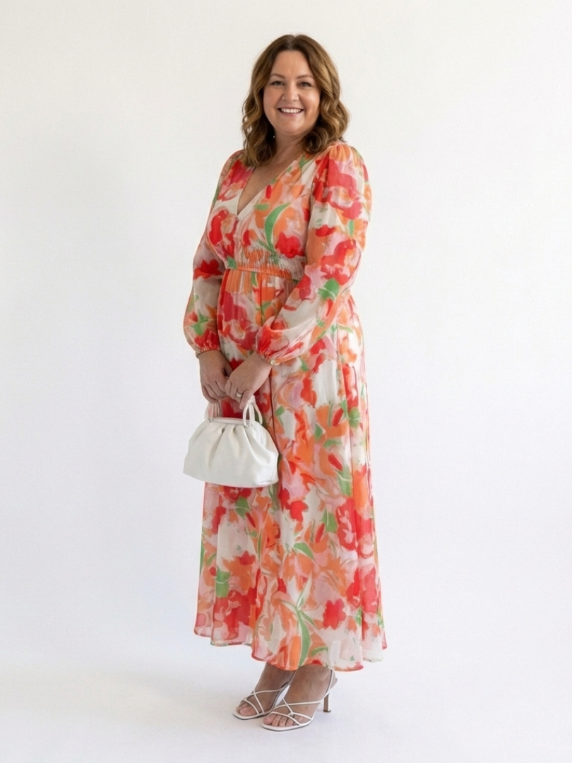 Naomi | Women's V Neck Floral Maxi Dress
