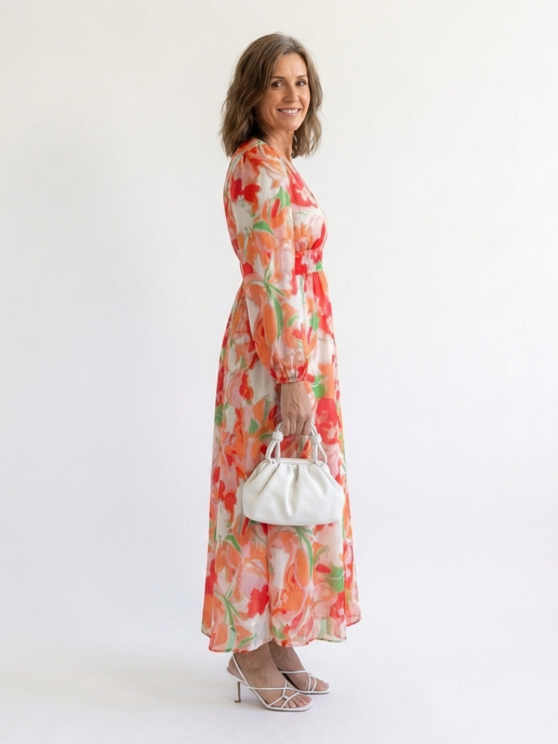 Naomi | Women's V Neck Floral Maxi Dress