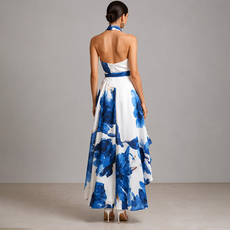 Natalia | Floral Halter Maxi Dress