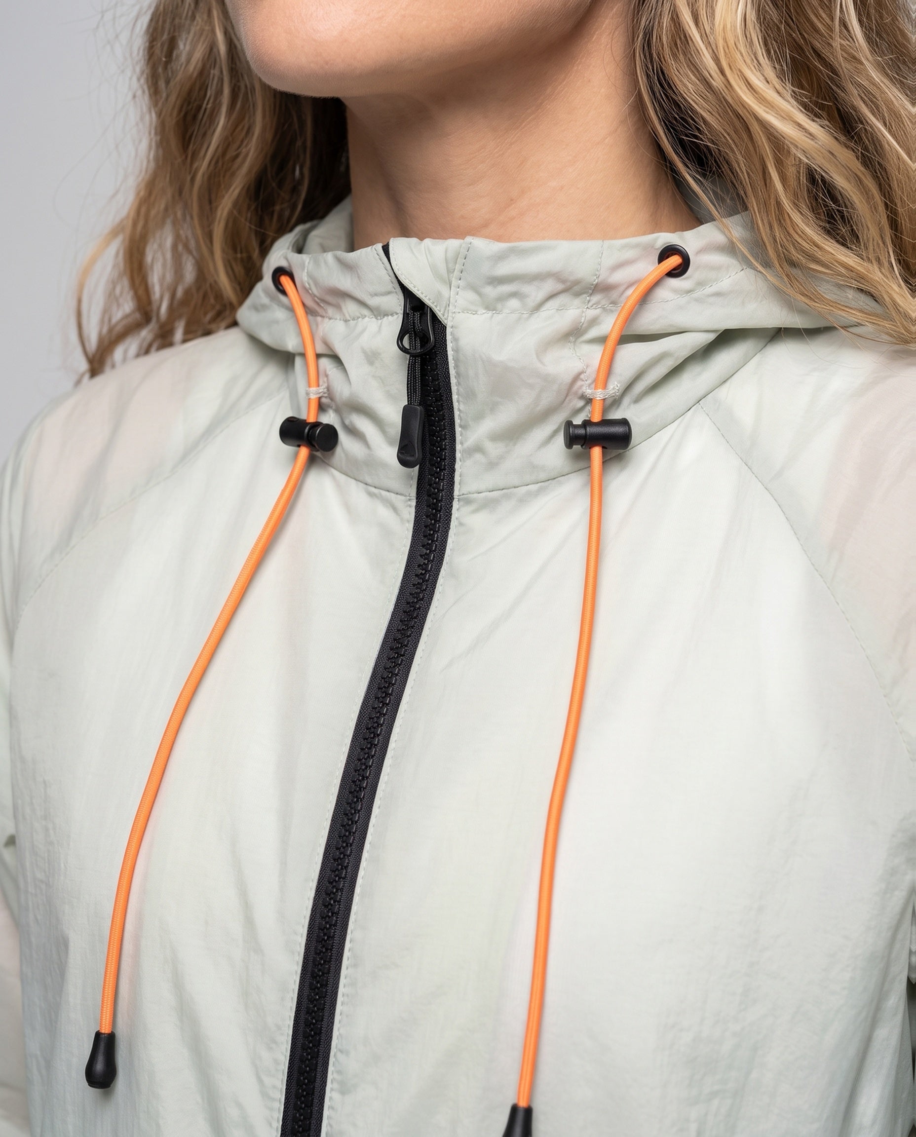 Natalie technical outdoor jacket - close up detail