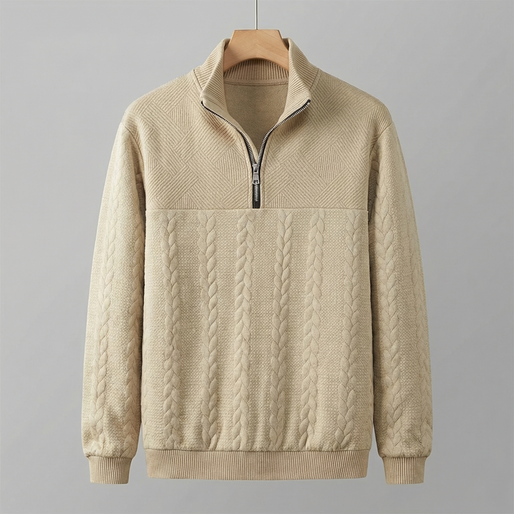 Nathan quarter-zip sweatshirt - front view