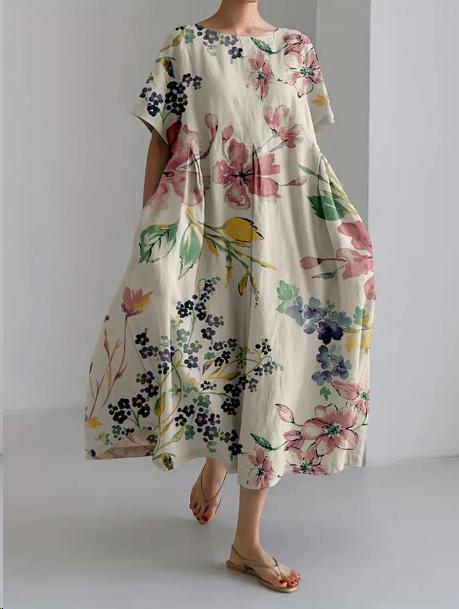 Nella | Floral Loose Fit Midi Dress