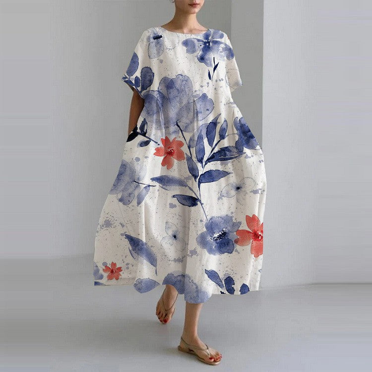 Nella | Floral Loose Fit Midi Dress
