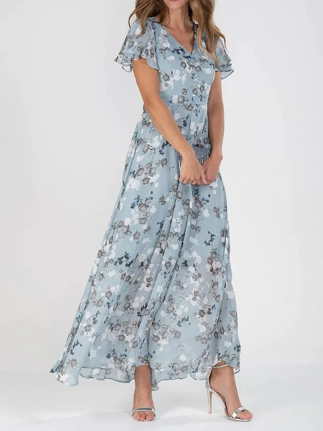 Nerina | Floral Wedding Guest Maxi Dress