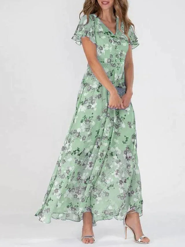 Nerina | Floral Wedding Guest Maxi Dress
