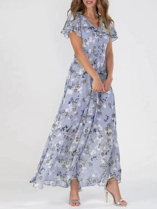 Nerina | Floral Wedding Guest Maxi Dress